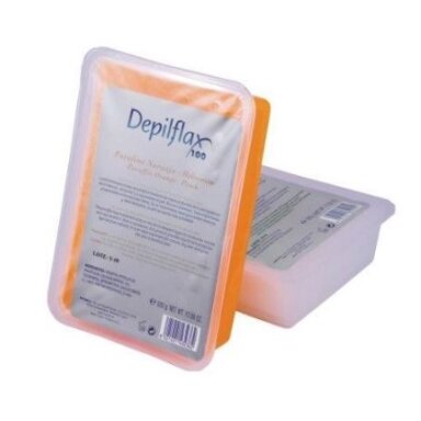 DEPILFLAX Apelsinų - persikų parafinas rankų procedūroms, 500 g. DEPILFLAX Apelsinų - persikų parafinas rankų procedūroms, 500 g.