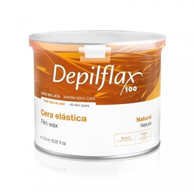 DEPILFLAX 100 elastinis vaškas depiliacijai (be juostelių naudojimo), 500 ml DEPILFLAX 100 elastinis vaškas depiliacijai (be juostelių naudojimo), 500 ml