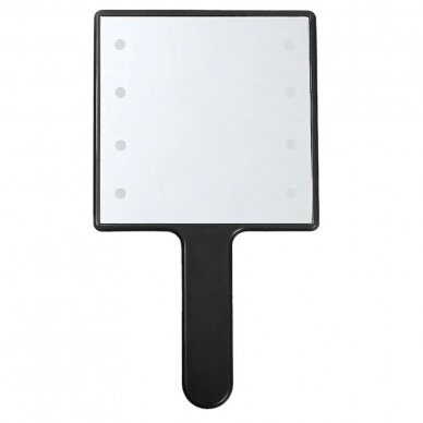 Decorative mirror with handle and LED light for showing make-up 1