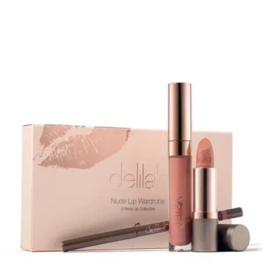 DELILAH dekoratyvinės kosmetikos rinkinys lūpoms NUDE LIP WARDROBE