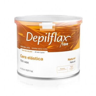 DEPILFLAX 100 elastinis vaškas depiliacijai (be juostelių naudojimo), 500 ml