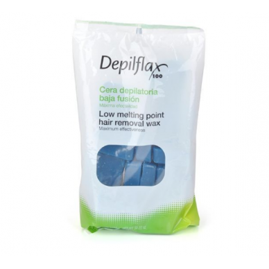 DEPILFLAX kietasis azuleno vaškas profesionalioms depiliacijos procedūroms, 1 kg.