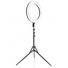 Professional, powerful LED lamp for make-up artists, with light adjustment and phone holder + stand