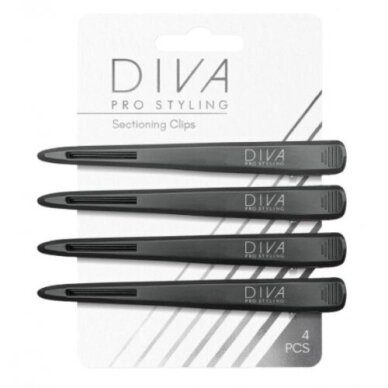DIVA PRO STYLING segtukai BLACK, 4 vnt DIVA PRO STYLING segtukai BLACK, 4 vnt