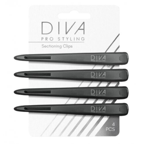 DIVA PRO STYLING segtukai BLACK, 4 vnt DIVA PRO STYLING segtukai BLACK, 4 vnt