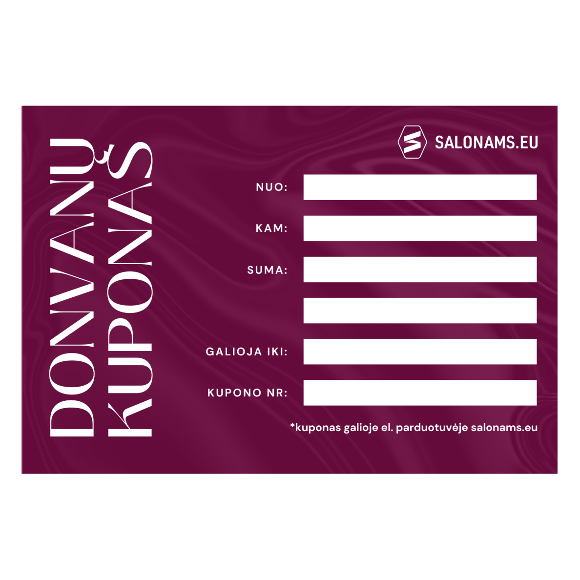 Электронный подарочный сертификат Salonams.eu, 130 евро. 2 Электронный подарочный сертификат Salonams.eu, 130 евро. 2