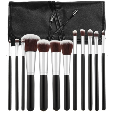 MIMO makeup brush set, 12 pcs. + makeup brush case MIMO makeup brush set, 12 pcs. + makeup brush case