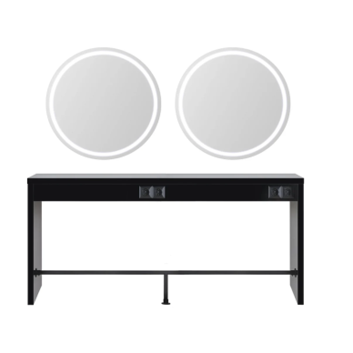 Two-workstation hairdressing console - mirror with LED lighting POLA II 1 Two-workstation hairdressing console - mirror with LED lighting POLA II 1