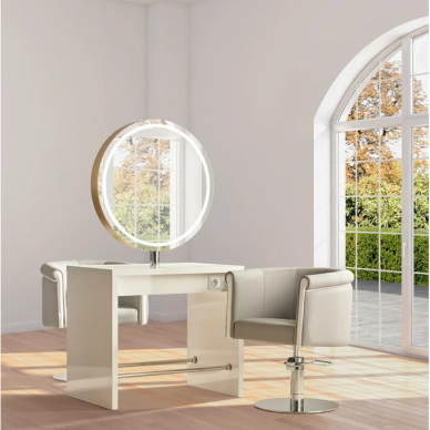 Double-sided beauty salon mirror - console with LED lighting POLA II 2
