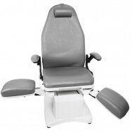 Profesionali elektrinė podologinė kėdė- lova-gultas pedikiūro procedūroms  AZZURRO 709A (3 varikliai), pilkos spalvos