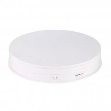 Electric rotating stand PULUZ with USB connection 30 cm, white color