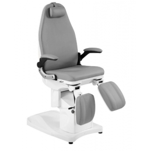 Profesionali elektrinė podologinė kėdė- lova-gultas pedikiūro procedūroms  AZZURRO 709A (3 varikliai), pilkos spalvos