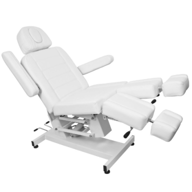 Профессиональное электрическое косметологическое кресло кровать AZZURRO 706 PEDI (1 мотор), белая