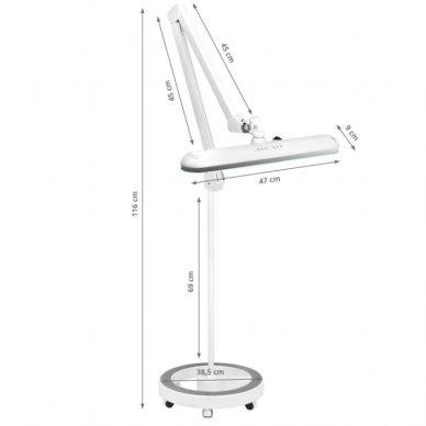 ELEGANTE RED LINE profesionali kosmetologinė LED lempa su stovu ELEGANTE 801-TL su šviesos reguliavimu 3 ELEGANTE RED LINE profesionali kosmetologinė LED lempa su stovu ELEGANTE 801-TL su šviesos reguliavimu 3