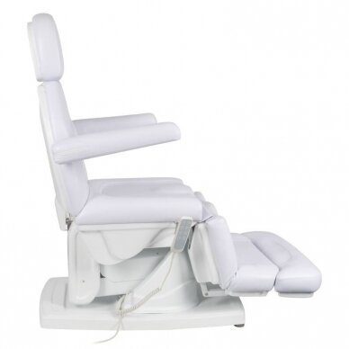 Elektrinė kėdė-lova pedikiūro procedūroms KATE, balta (4 varikliai)