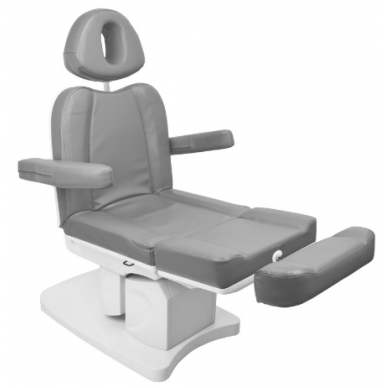 Профессиональное кресло косметологическое электрическое с подогревом AZZURRO 708A, серое (4 мотора) 2