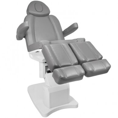 Profesionali elektrinė podologinė kėdė pedikiūro procedūroms AZZURRO 708AS PEDI, pilka (3 motorai) 4