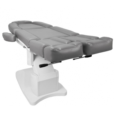 Profesionali elektrinė podologinė kėdė pedikiūro procedūroms AZZURRO 708AS PEDI, pilka (3 motorai) 10