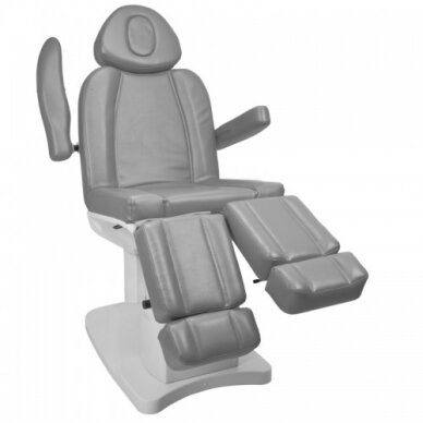 Profesionali elektrinė podologinė kėdė pedikiūro procedūroms AZZURRO 708AS PEDI, pilka (3 motorai) 1