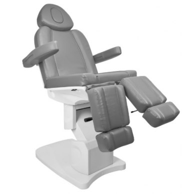 Profesionali elektrinė podologinė kėdė pedikiūro procedūroms AZZURRO 708AS PEDI, pilka (3 motorai)
