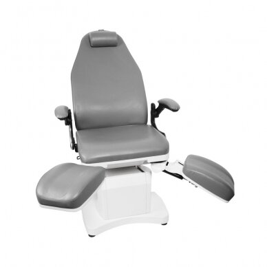 Profesionali elektrinė podologinė kėdė- lova-gultas pedikiūro procedūroms  AZZURRO 709A (3 varikliai), pilkos spalvos 2