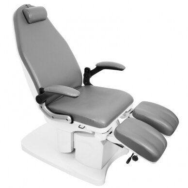 Profesionali elektrinė podologinė kėdė- lova-gultas pedikiūro procedūroms  AZZURRO 709A (3 varikliai), pilkos spalvos 6
