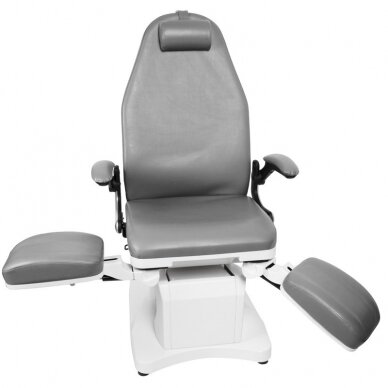 Profesionali elektrinė podologinė kėdė- lova-gultas pedikiūro procedūroms  AZZURRO 709A (3 varikliai), pilkos spalvos 1
