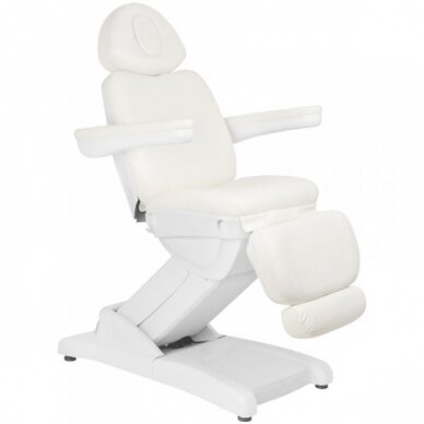 Professional electric cosmetology chair-bed AZZURRO 871 (1 motor), white color