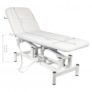 Profesionalus elektrinis masažo ir reabilitacijos gultas MOD-079 (1 variklis), baltos spalvos 6