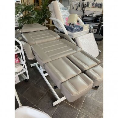 Profesionali elektrinė pedikiūro lova/ kėdė AZZURRO 673AS, pilkos spalvos (1 variklio) 10