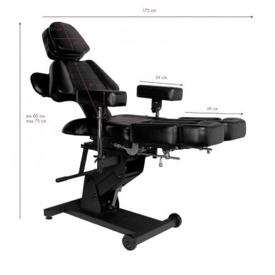 Professional electric tattoo parlor chair / bed PRO INK 606 17
