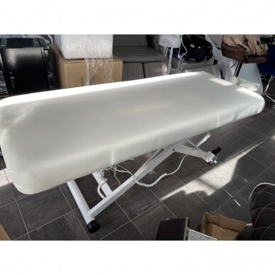 Профессиональный электрический массажный стол-кушетка (1 мотор), белого цвета 7
