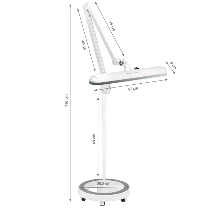 ELEGANTE RED LINE profesionali kosmetologinė LED lempa su stovu ELEGANTE 801-TL su šviesos reguliavimu 3 ELEGANTE RED LINE profesionali kosmetologinė LED lempa su stovu ELEGANTE 801-TL su šviesos reguliavimu 3