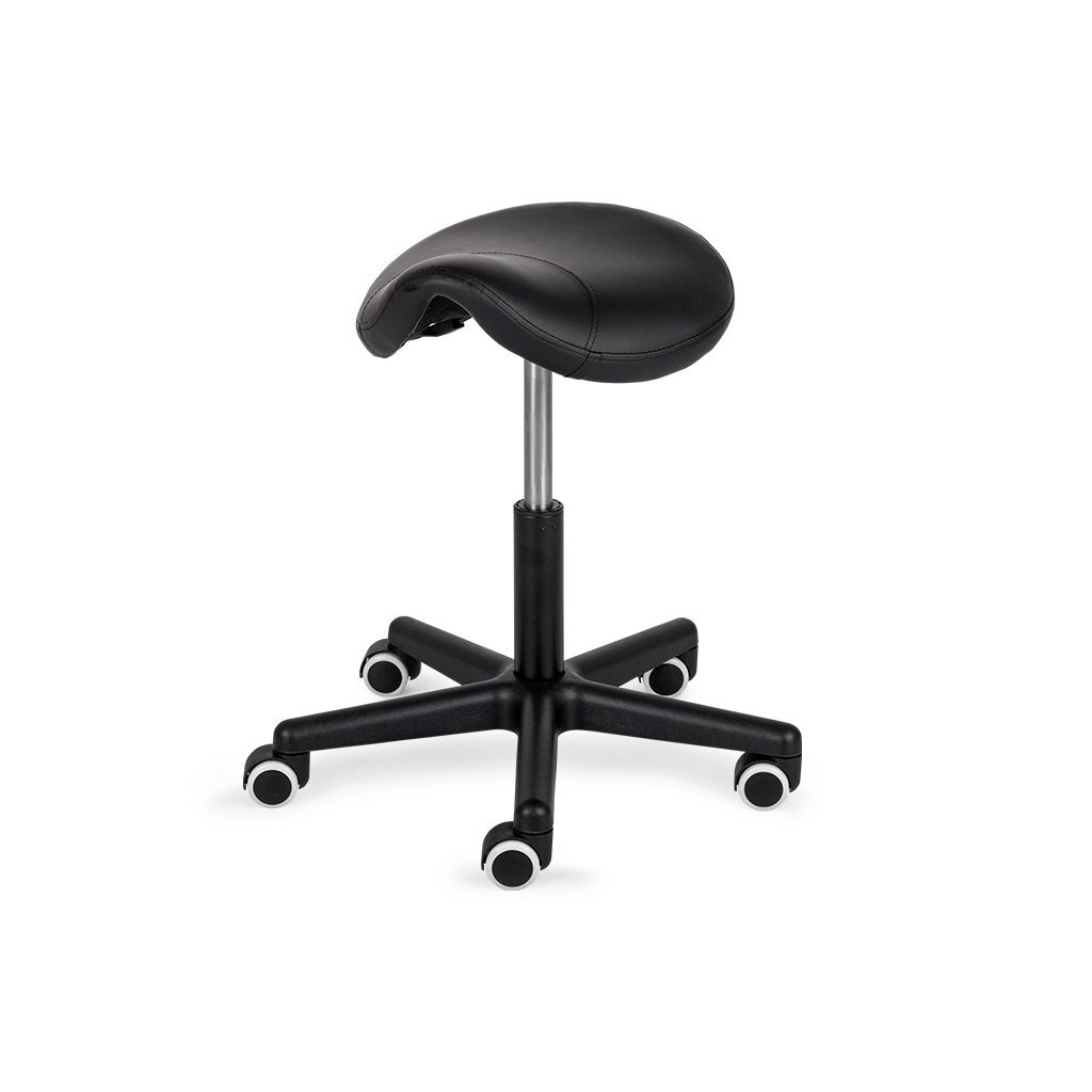 Professional master chair - saddle for beauticians LUMO, black Professional master chair - saddle for beauticians LUMO, black