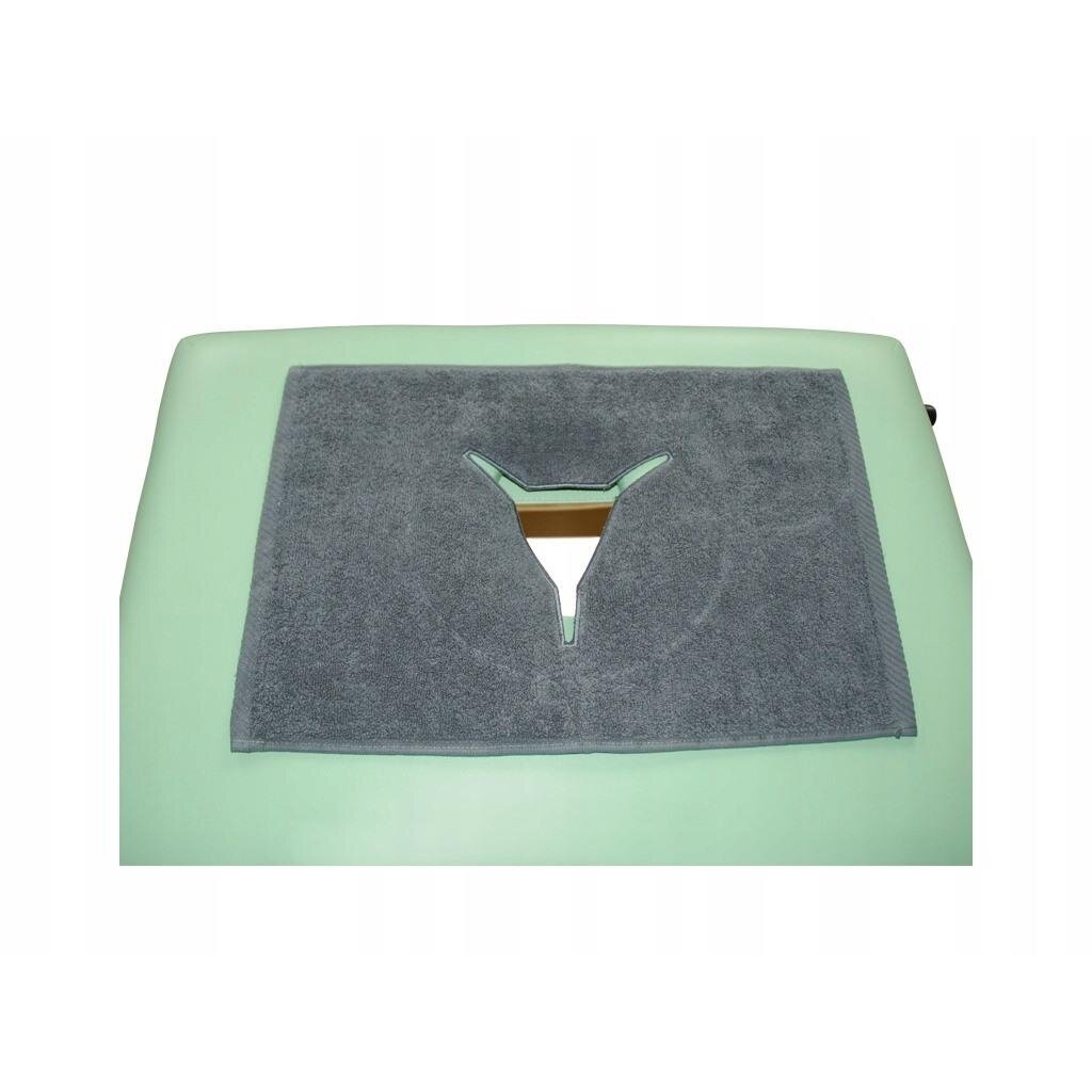 Terry mat-cover for massage table cushion, X-shaped, graphite color Terry mat-cover for massage table cushion, X-shaped, graphite color