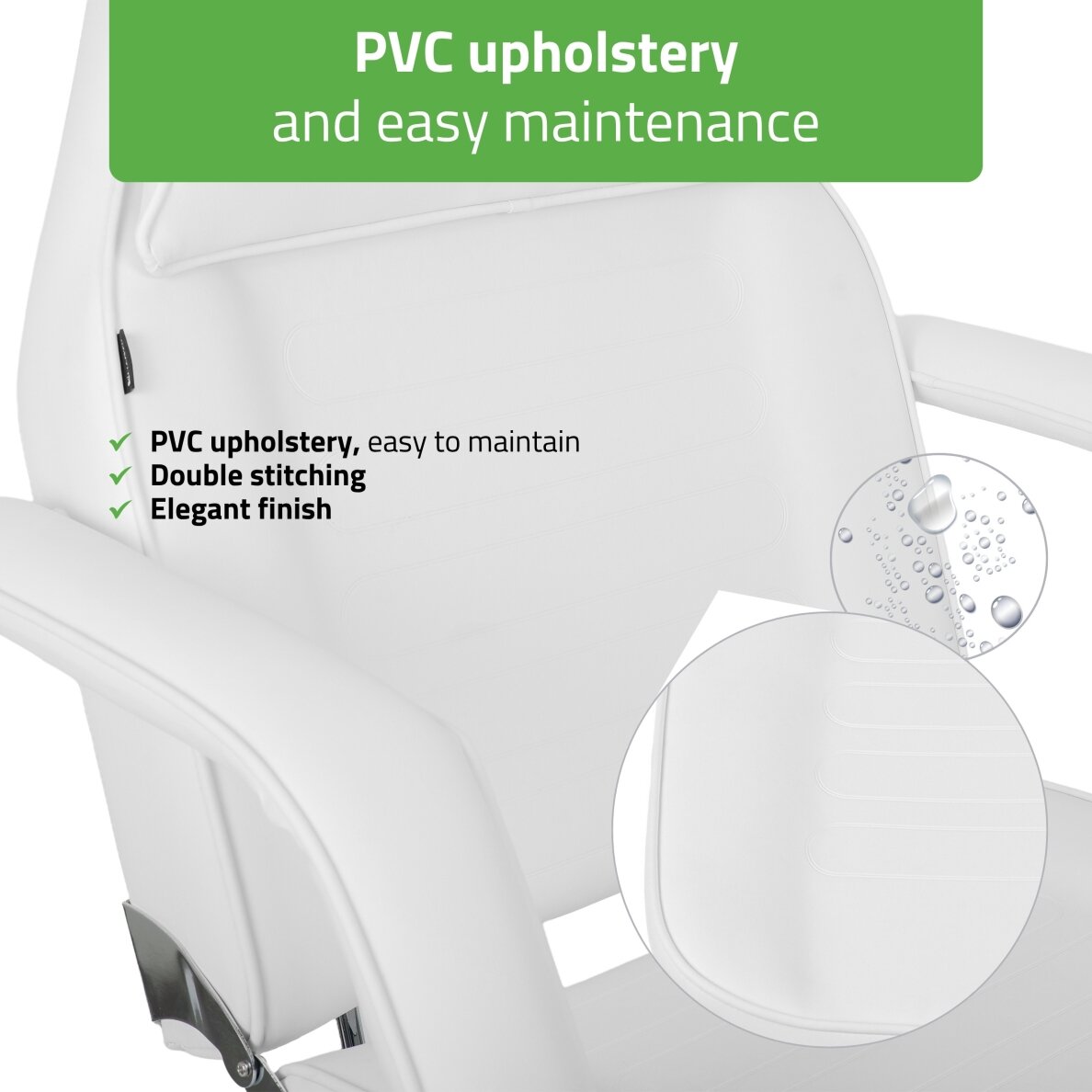 Professional hydraulic chair-bed ALORA for cosmetology, massage and tattoo procedures, white 7