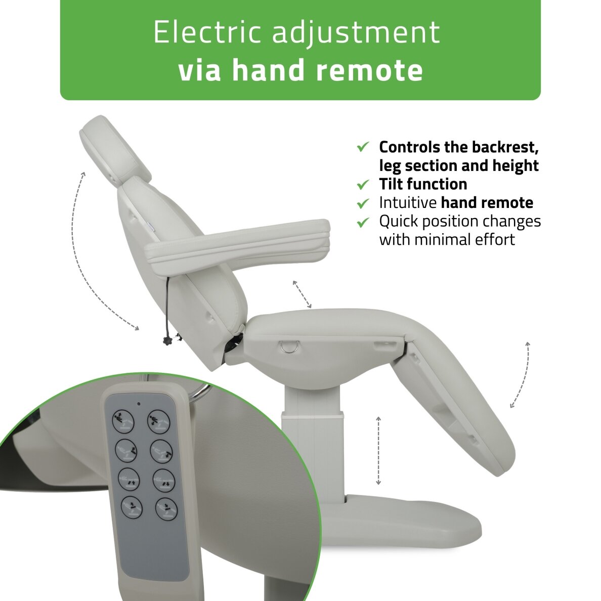 RAVIA PRO 3 Профессиональное электрическое кресло для косметологов , 4 мотора, серое. 5 RAVIA PRO 3 Профессиональное электрическое кресло для косметологов , 4 мотора, серое. 5