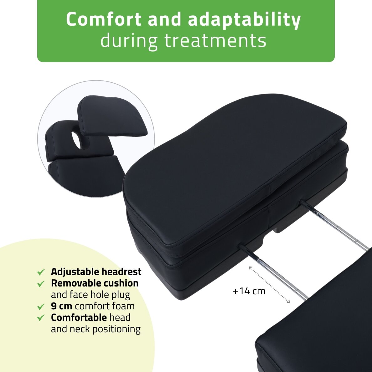 Профессиональное электрическое кресло-кровать для косметологов SELIA PRO 4, черное. 3