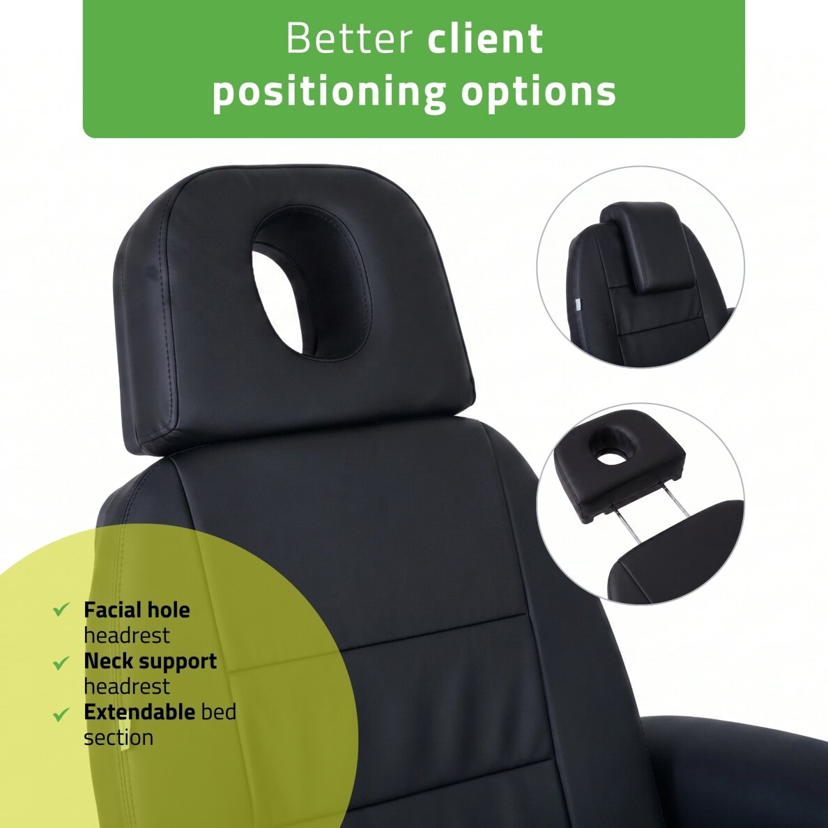 Профессиональная электрическая косметологическая кровать VELORA PRO 4, черная. 3 Профессиональная электрическая косметологическая кровать VELORA PRO 4, черная. 3