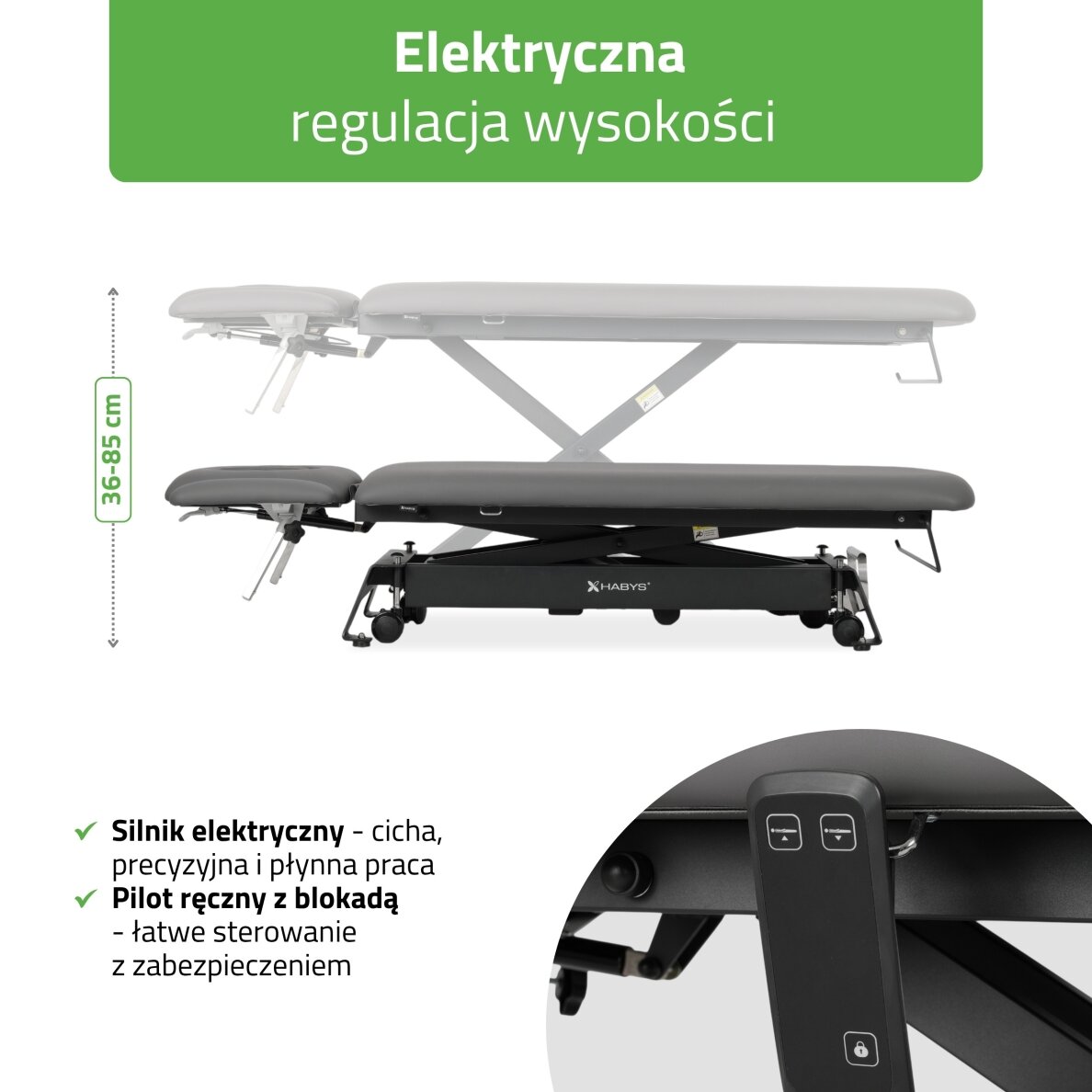 Profesionalus elektrinis manualinės terapijos ir masažo stalas EVERO CROSS X4 ERGO, pilkos spalvos 2
