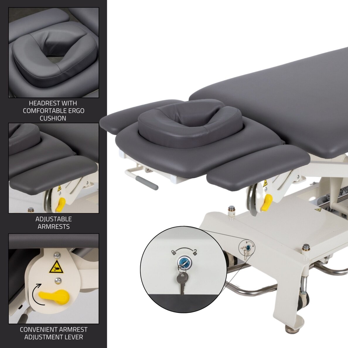 EVERO V4 ERGO professional electric 4-section massage and physiotherapy bed with foot control 13