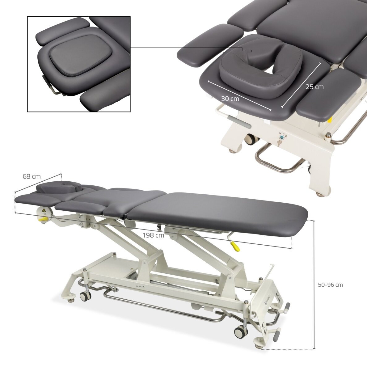 EVERO X7 ERGO professional electric 7-section massage and physiotherapy bed with foot control 6