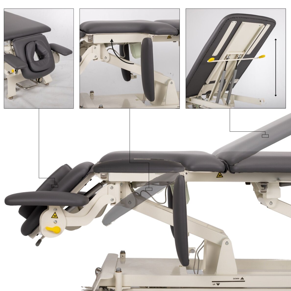 EVERO X7 ERGO professional electric 7-section massage and physiotherapy bed with foot control 7