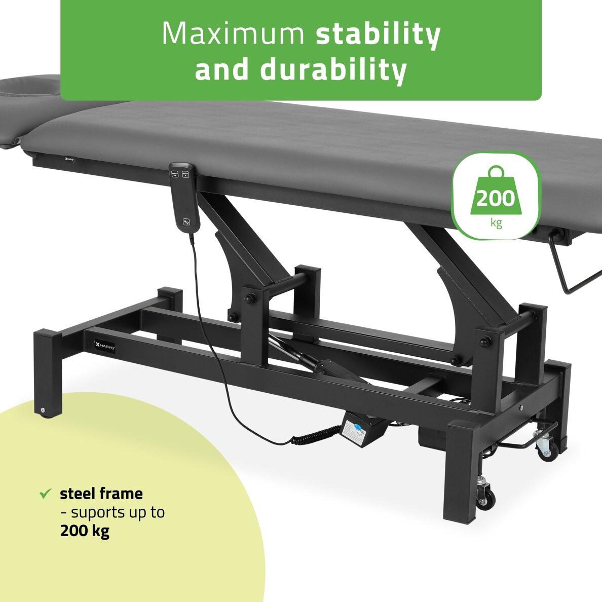 FORTIS 2 ERGO professional electric 2-part massage and physiotherapy bed with manual control 4 FORTIS 2 ERGO professional electric 2-part massage and physiotherapy bed with manual control 4