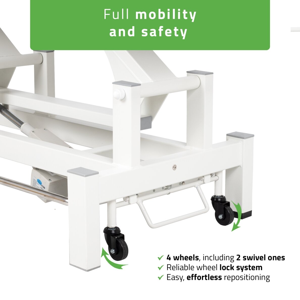 FORTIS 2 ERGO professional electric 2-part massage and physiotherapy bed with hand and foot control, light gray 4 FORTIS 2 ERGO professional electric 2-part massage and physiotherapy bed with hand and foot control, light gray 4