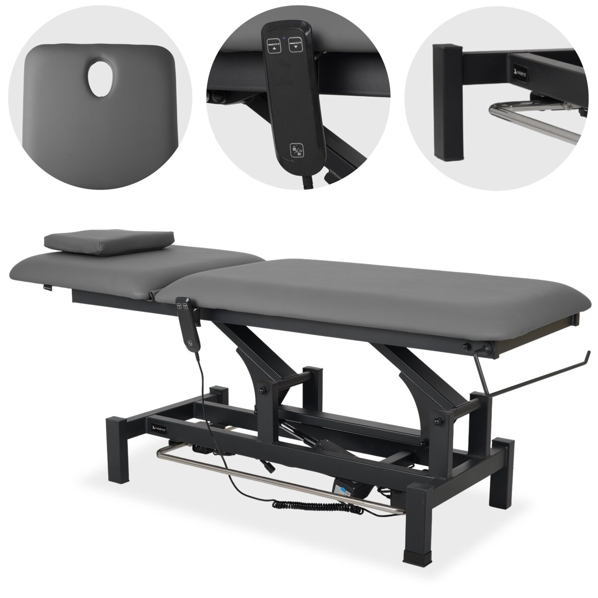 FORTIS 2 professional electric massage and physiotherapy bed with manual and foot control