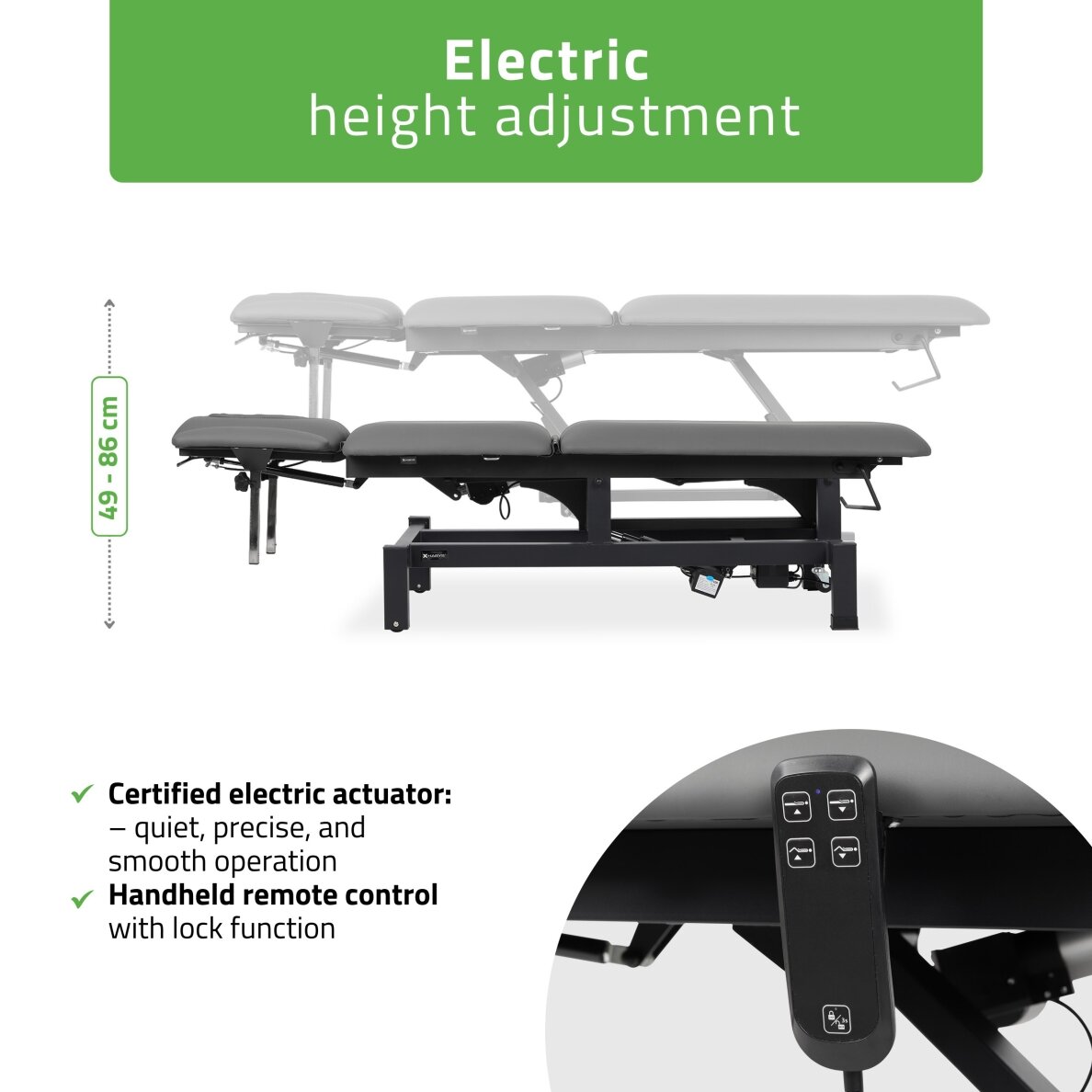 FORTIS 5 ERGO professional electric 5-part massage and physiotherapy table, 2 motors 2