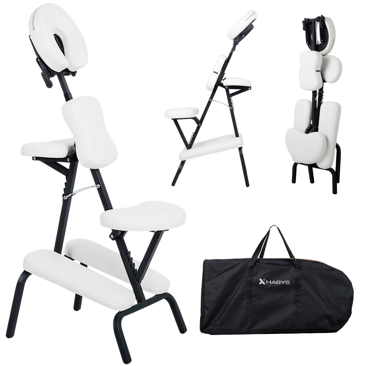 Professional folding tattoo and massage chair FLEXO, white
