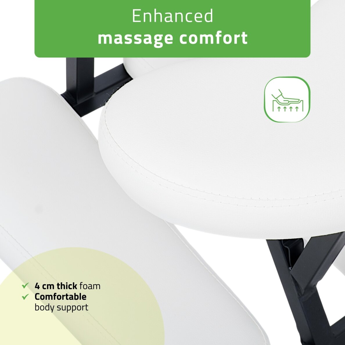 Professional folding tattoo and massage chair FLEXO, white 5