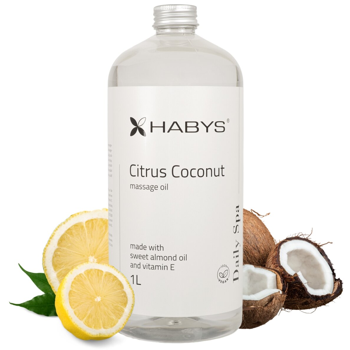 HABYS DAILY SPA massage oil with citrus fruits and coconut, 1000 ml